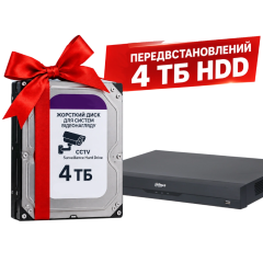 Відеореєстратор з HDD 4Тб Dahua DHI-NVR2216-I2 16-канальний 1U 2 HDD WizSense
