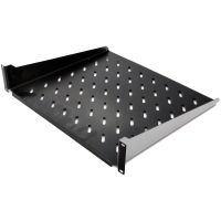 Полиця консольна чорна 19" 2U 450мм