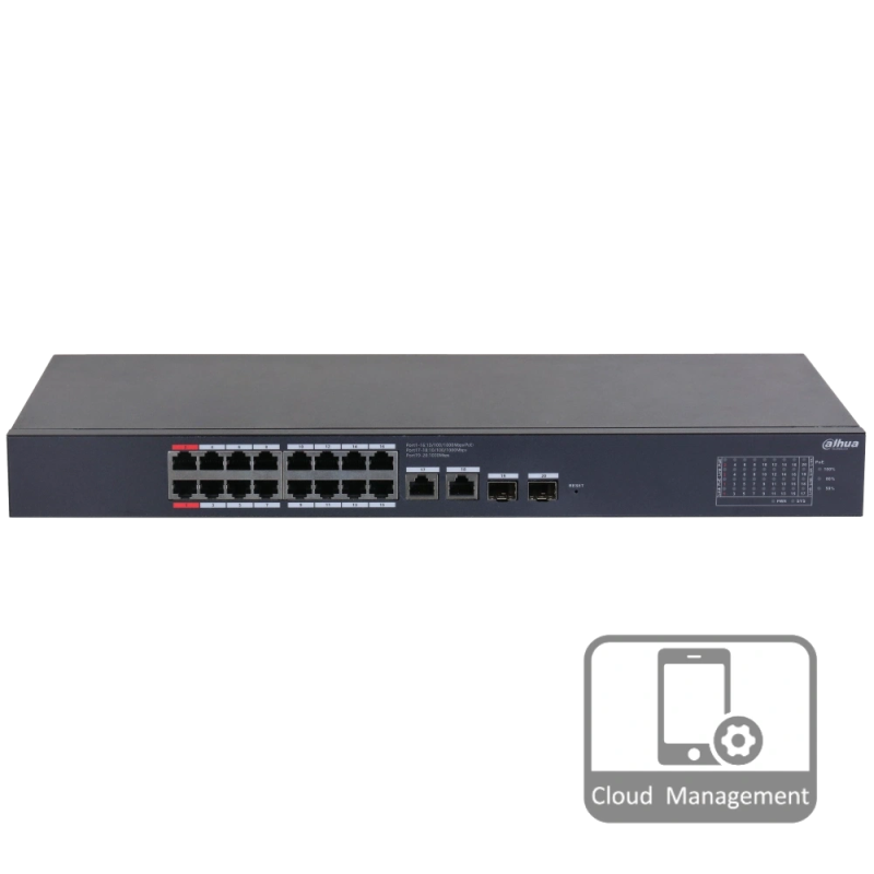 Комутатор 20 портів керований Dahua DH-CS4220-16GT-190 PoE