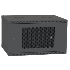 Шафа телекомунікаційна двері перф (чорна) IPCOM 4U 600x450