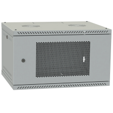 Шафа телекомунікаційна IPCOM 4U 600x350 двері перфорація (сіра)