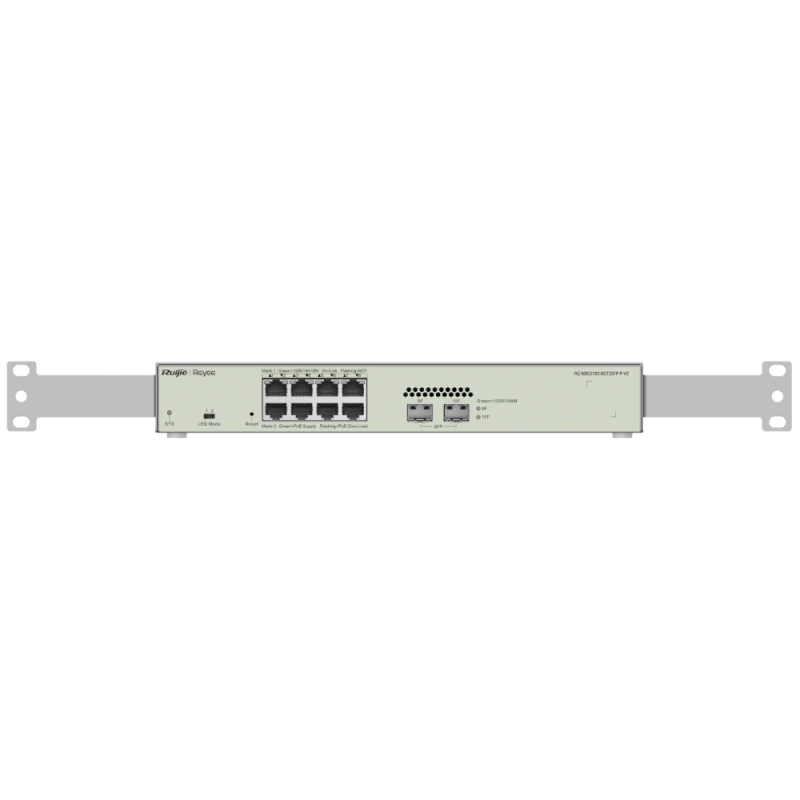 Комутатор 10 портів керований Ruijie Reyee RG-NBS3100-8GT2SFP-P V2 POE L2
