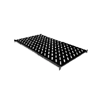 Полиця 19" 4 точки кріпл., 850мм глиб., перфорована, т.м.2мм, чорна Voltronic 4962