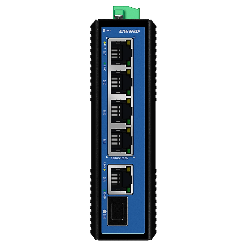 Комутатор 6 портів некерований Ewind EW-PIS1806F-4GE PoE