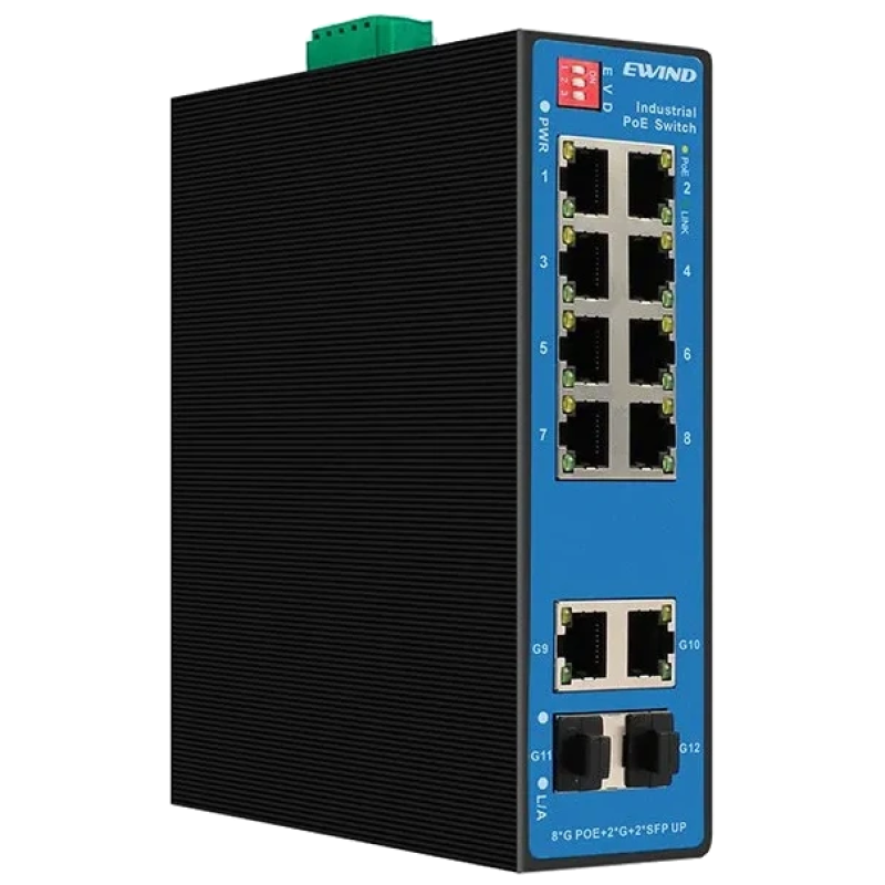 Комутатор 12 портів некерований Ewind EW-PIS1812-8GE