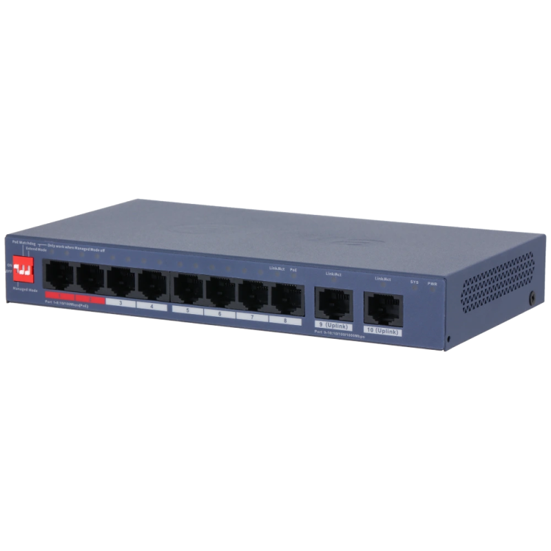 Комутатор 8 портів керований Dahua DH-CS4010-8ET2GT-110
