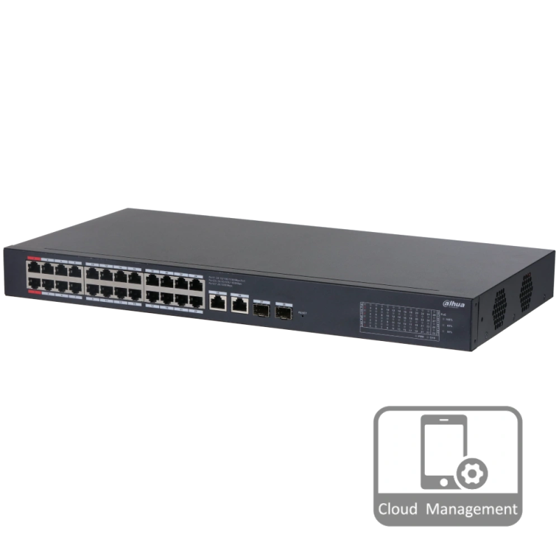 Комутатор 26 портів керований Dahua DH-CS4228-24GT-240 PoE