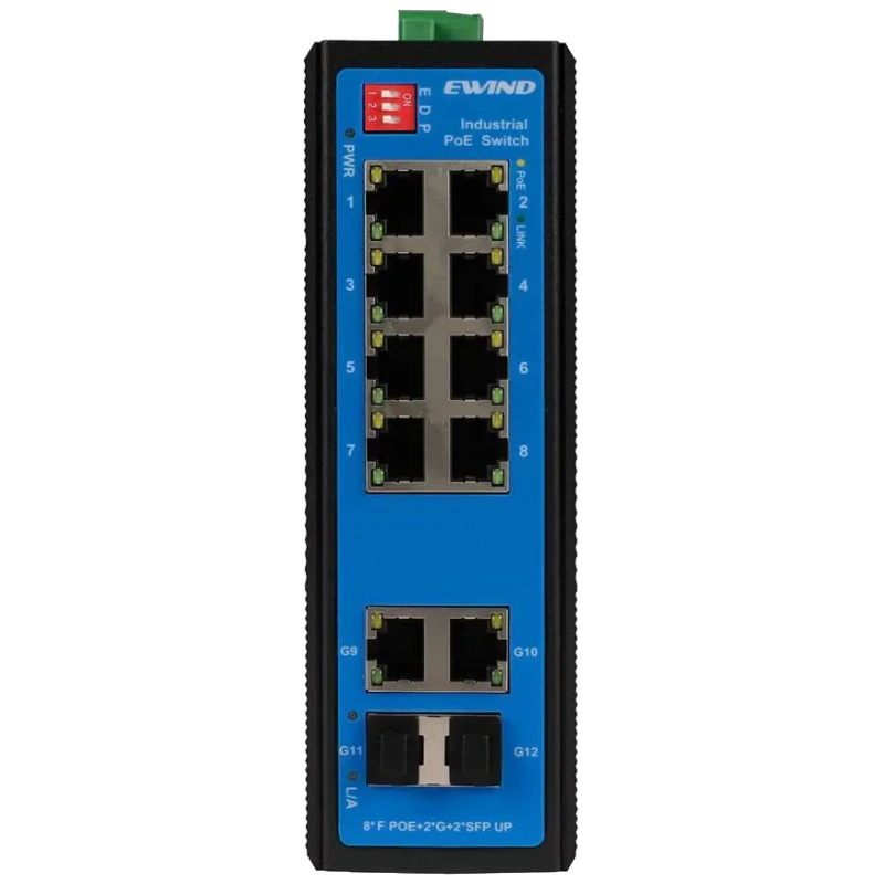 Комутатор 12 портів некерований Ewind EW-PIS1712-8FE PoE