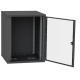 Шафа телекомунікаційна двері скло (чорна) IPCOM 15U 600x600