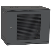 Шафа телекомунікаційна двері перф (чорна) IPCOM 9U 600x450