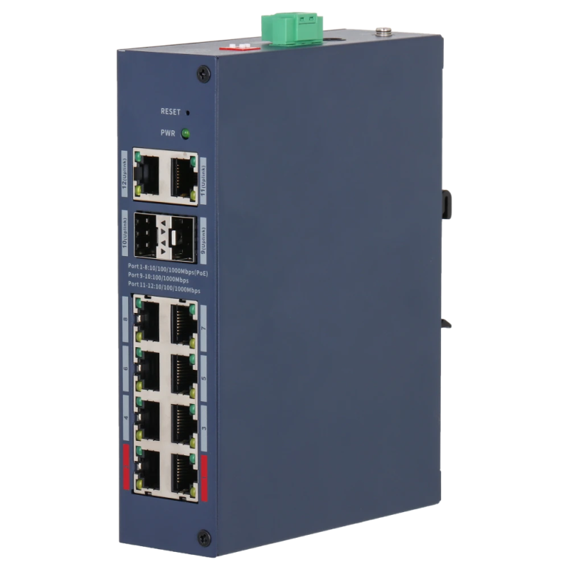 Комутатор 12 портів керований Dahua DH-CHS4212-8GT-110 PoE