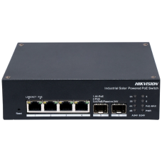 Комутатор 4 порти керований Hikvision DS-3T1506HP-EI-UPS PoE