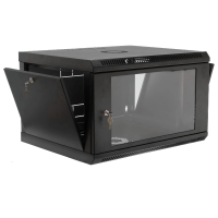 Шафа 19" 6U, 600x500x373мм акрилове скло, чорна