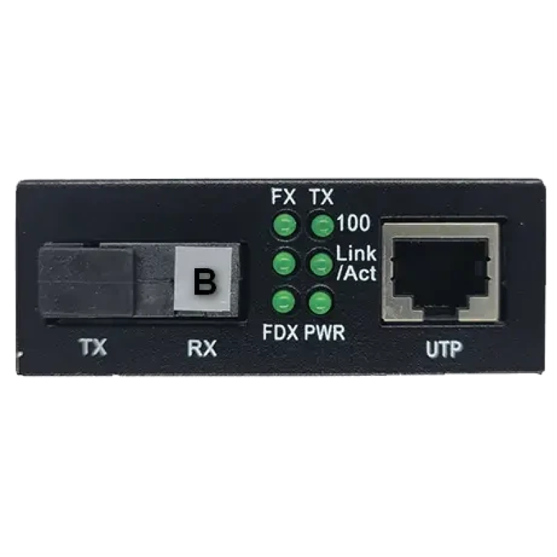 Медіаконвертор ALISTAR X5S 100M 10/100BASE-T RJ-45 - 100BASE-FX 1SM WDM SC 20KM TX1550/RX1310nm LFP