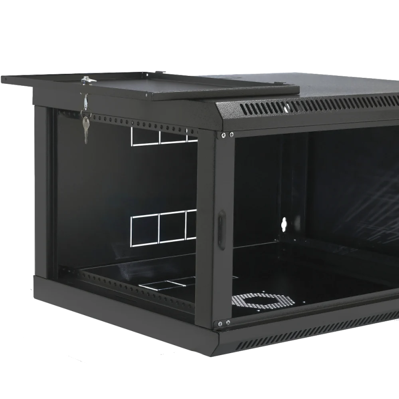 Шафа 19" 6U, 600x400x373мм акрилове скло, чорна