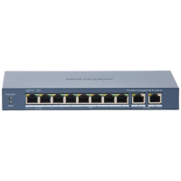 Комутатор 10 портів некерований Hikvision DS-3E0310HP-E(C) POE