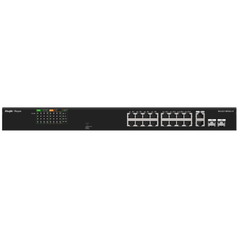 Комутатор 18 портів некерований Ruijie Reyee RG-ES118FGS-LP PoE