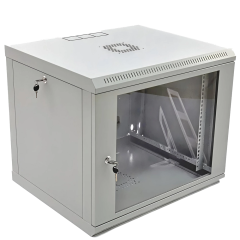 Шафа 19" 9U 600x600x507мм акрилове скло сіра