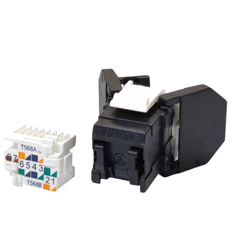 Модуль Keystone UTP RJ45 кат. 6, чорний Corning