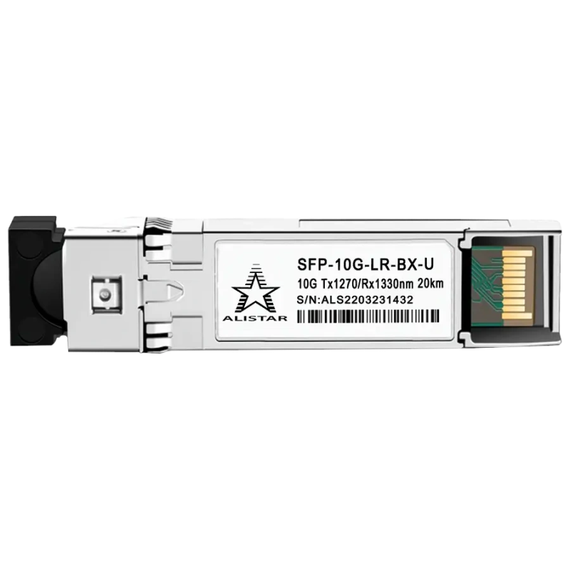 Модуль ALISTAR SFP-10G-LR-BX-U SFP+ 10G BASE-BX 1SM WDM LC 20KM TX1270/RX1330nm DOM