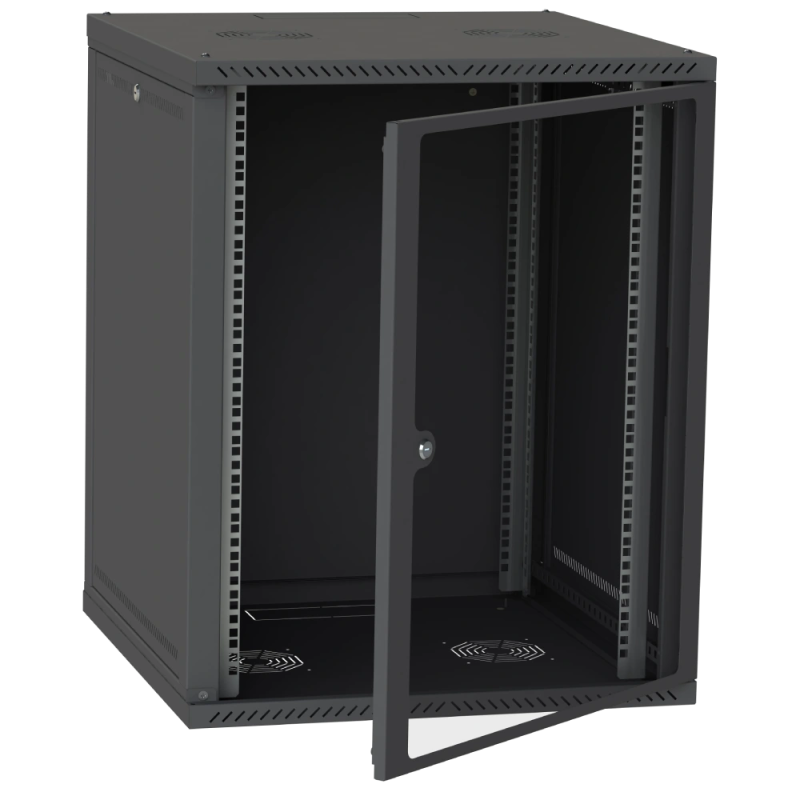 Шафа серверна IPCOM СН-18U 600х450 скло RAL9005