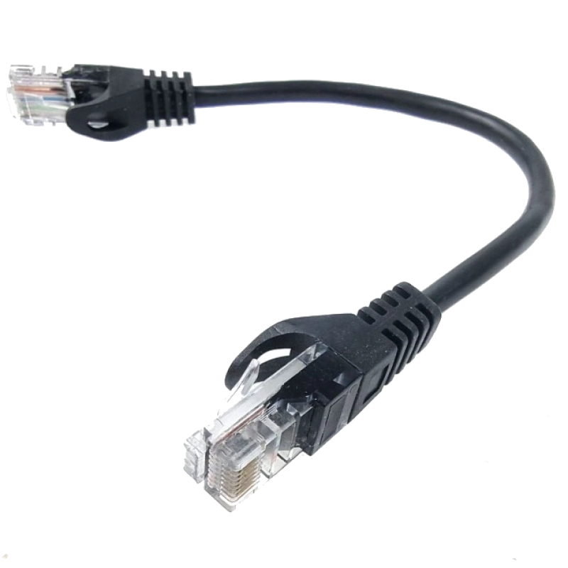 Патч-корд литий чорний 5е UTP RJ45 0.25м
