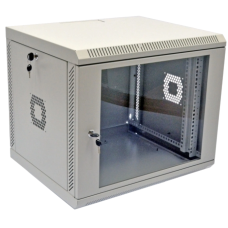 Шафа 19" 9U 600х350х507 мм акрилове скло сіра