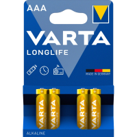 Батарейка AAA VARTA LONGLIFE BLI 4 ALKALINE