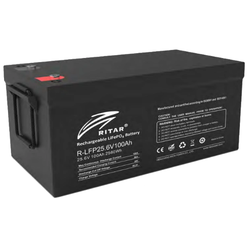 Літієва акумуляторна батарея Ritar R-LFP25.6V100AH G1 з bluetooth