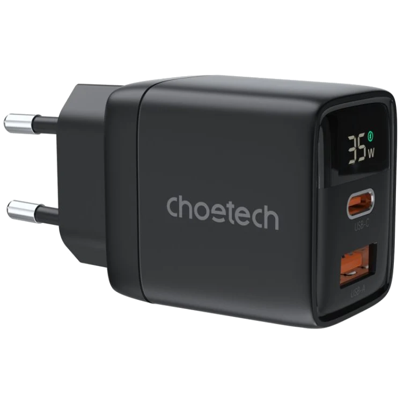 Адаптер Choetech PD6052 Black PD35W GAN A+C