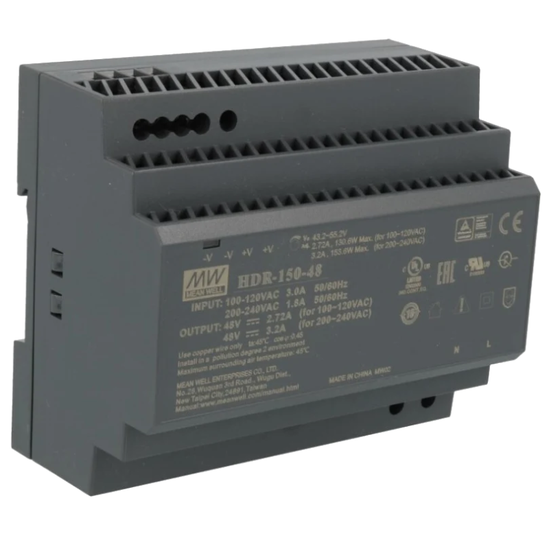 Блок живлення (для монтажа на DIN рейку) MeanWell HDR-150-48 48B 3.2А