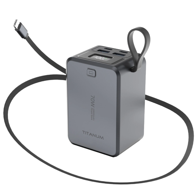 Повербанк TITANUM TPB-WP049 PD70W Grey 20000mAh
