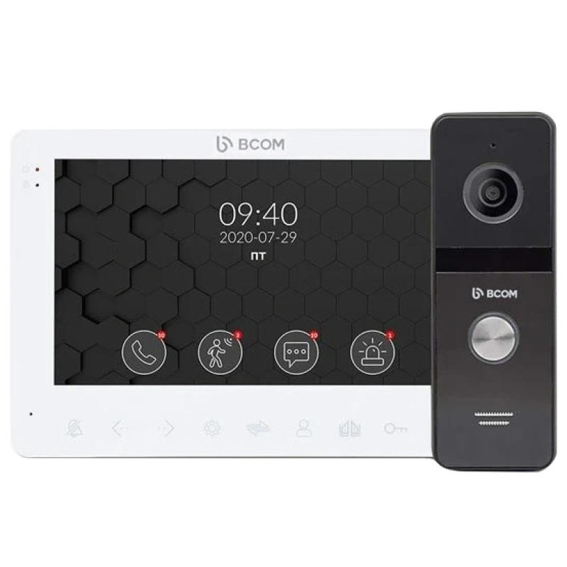 Комплект відеодомофона BCOM BD-780FHD White Kit