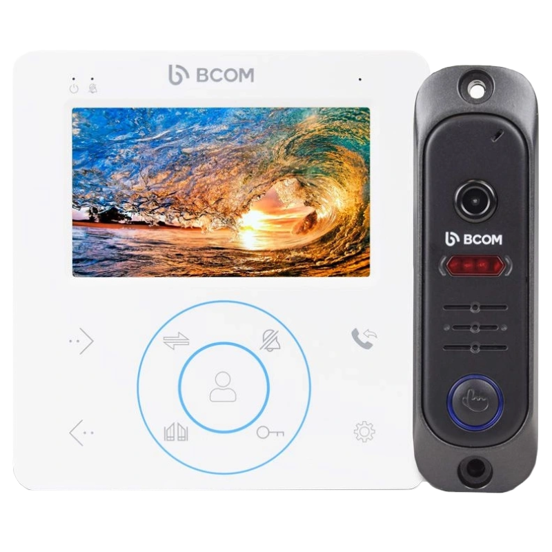 Комплект відеодомофона BCOM BD-480 White Kit
