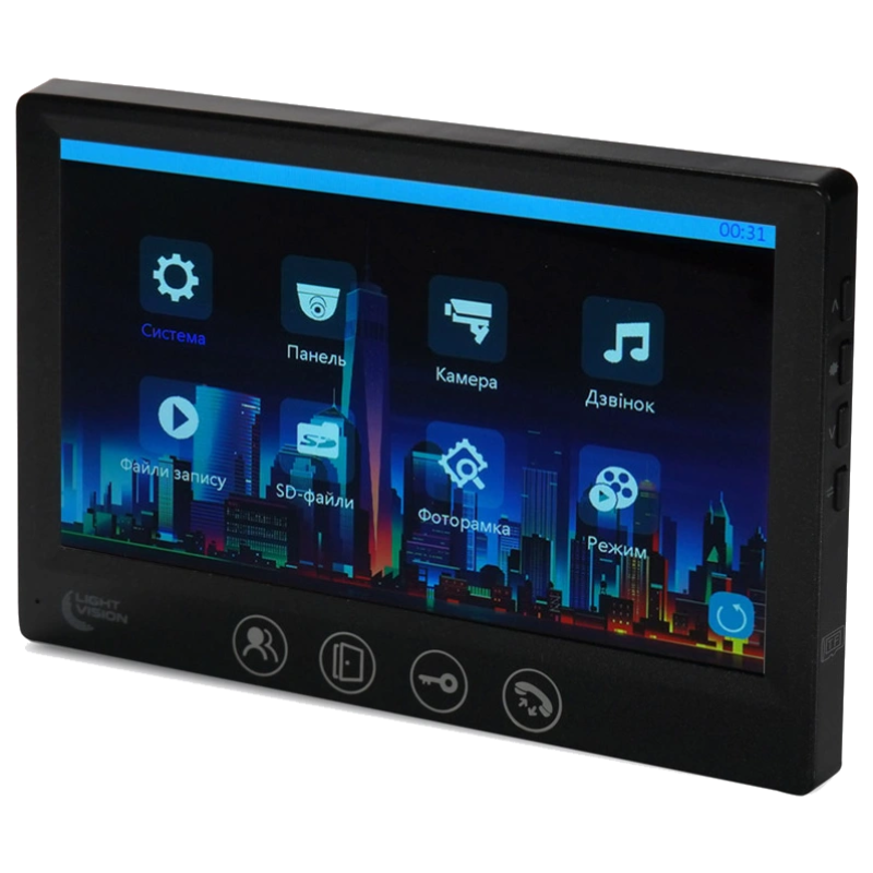 Відеодомофон Light Vision AMSTERDAM FHD BLACK