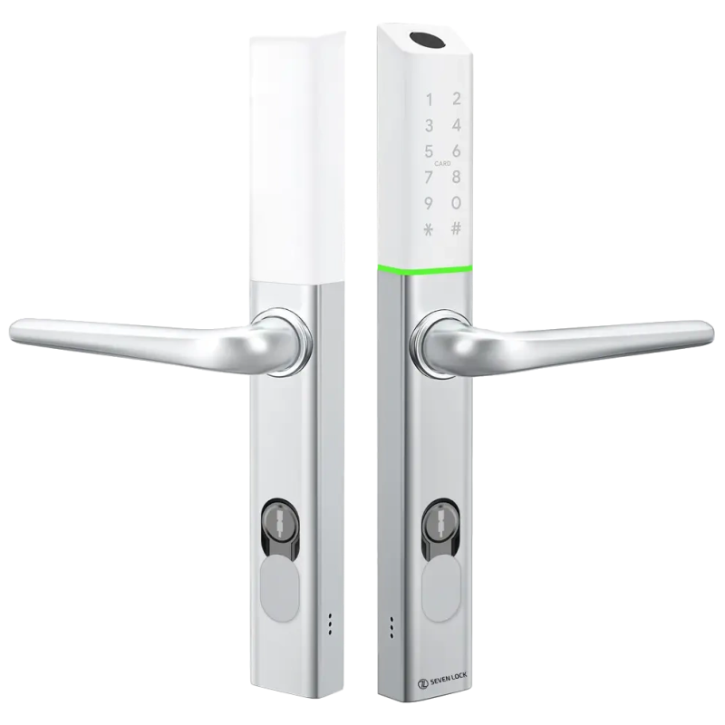 Розумний дверний біометричний замок SEVEN LOCK SL-7763BF white