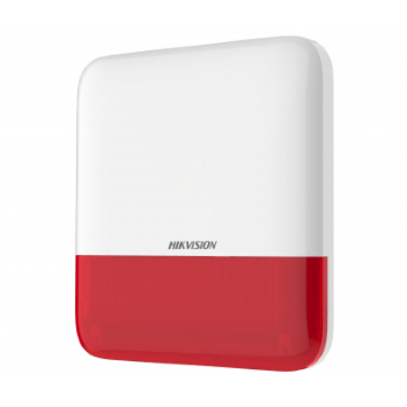 Бездротова зовнішня сирена Hikvision DS-PS1-E-WE-Red (червона)