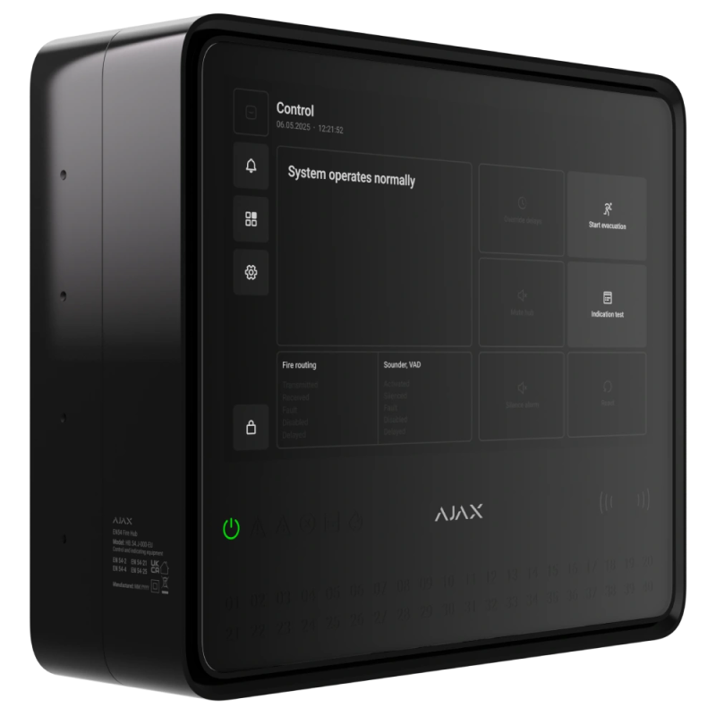 Пожежна централь Ajax EN54 Fire Hub black