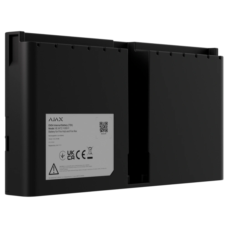 Акумулятор Ajax EN54 Internal Battery (72h) black для Fire Hub і Fire Rex