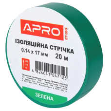 Iзоляцiйна стрiчка зелена APRO 0.14х17 мм 20 м