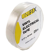 Iзоляцiйна стрiчка бiла 0.17х18 мм 25 м UNIFIX ETU-25W