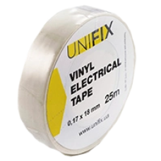 Iзоляцiйна стрiчка бiла 0.17х18 мм 25 м UNIFIX ETU-25W