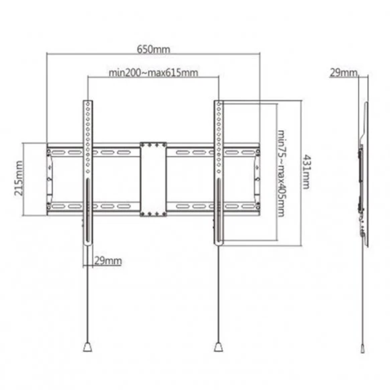 Кронштейн для телевізора Gembird WM-80F-01 37-80" 70 кг