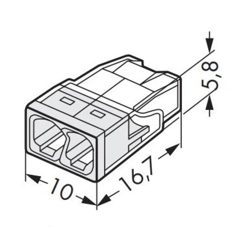 Клема WAGO 2273-242 COMPACT 2х2.5 (з пастою)