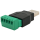 Роз'єм USB (5 контактів) з клемами під кабель