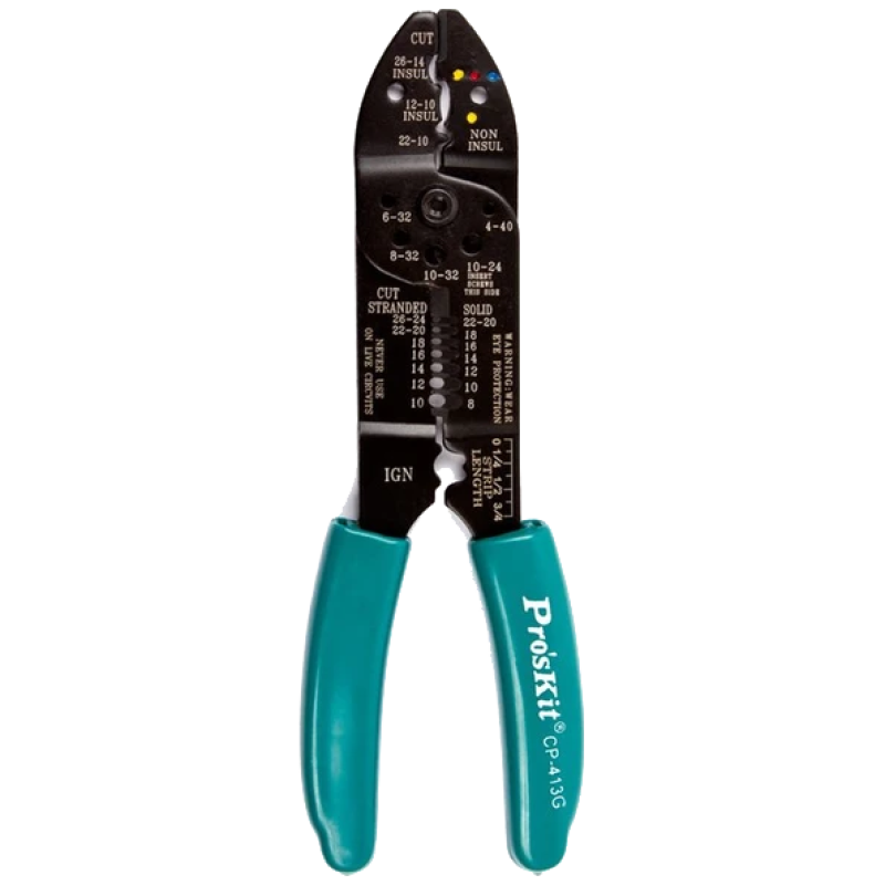 Інструмент для зачистки і ожиму кабелю Pro'sKit CP-413G