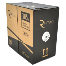 Кабель Ritar зовнішній КНП UTP (4*2*0.51) 4p 24 AWG (305м) ПВХ + ПЕ
