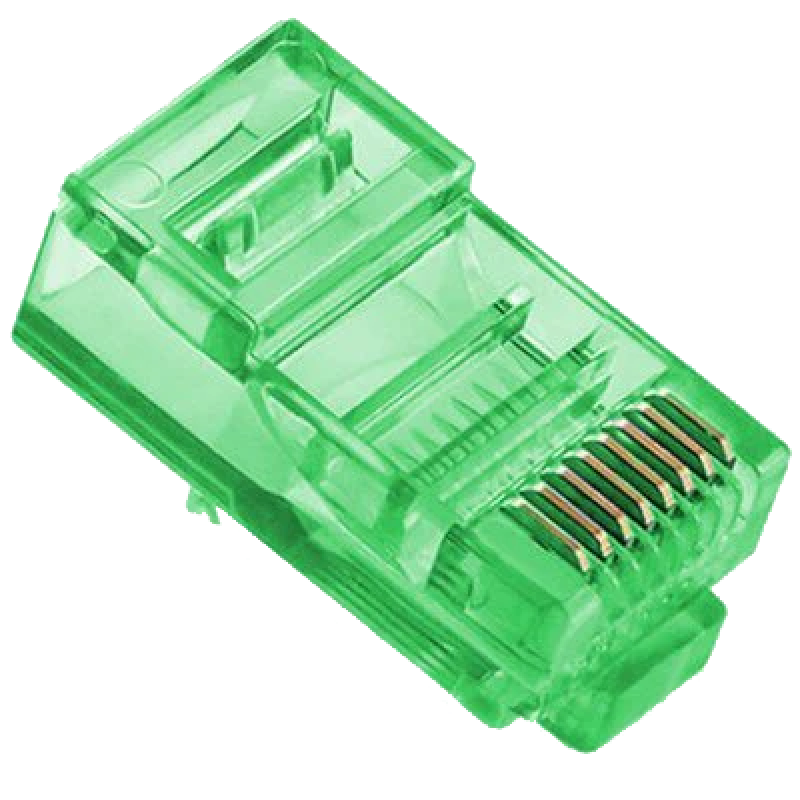 Конектор (100 шт/уп.) Merlion RJ-45 8P8C UTP Cat-5 Q100 Green