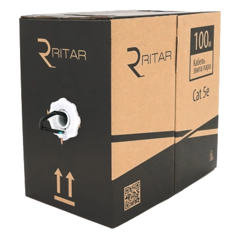 Кабель Ritar зовнішній КНПЕ FTP CCA (4*2*0.51) 4p 24 AWG ПЕ (100м)