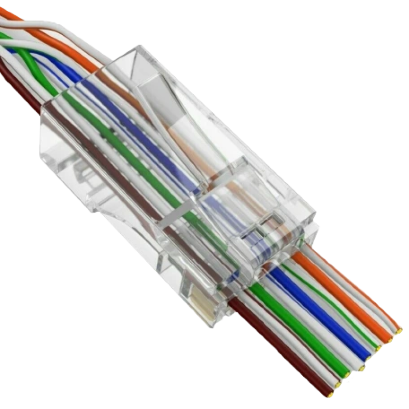 Конектор Merlion RJ-45 8P8C UTP Cat-5 (50 шт/уп.) для наскрізного підключення